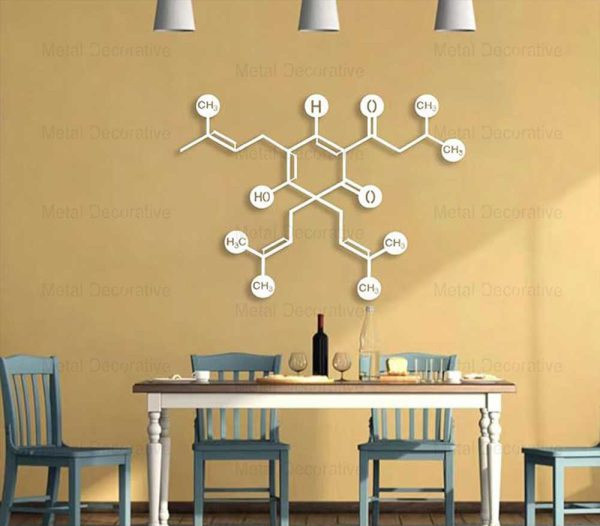 تابلو فلزی دیواری ساختار مولکولی BEER کد T155