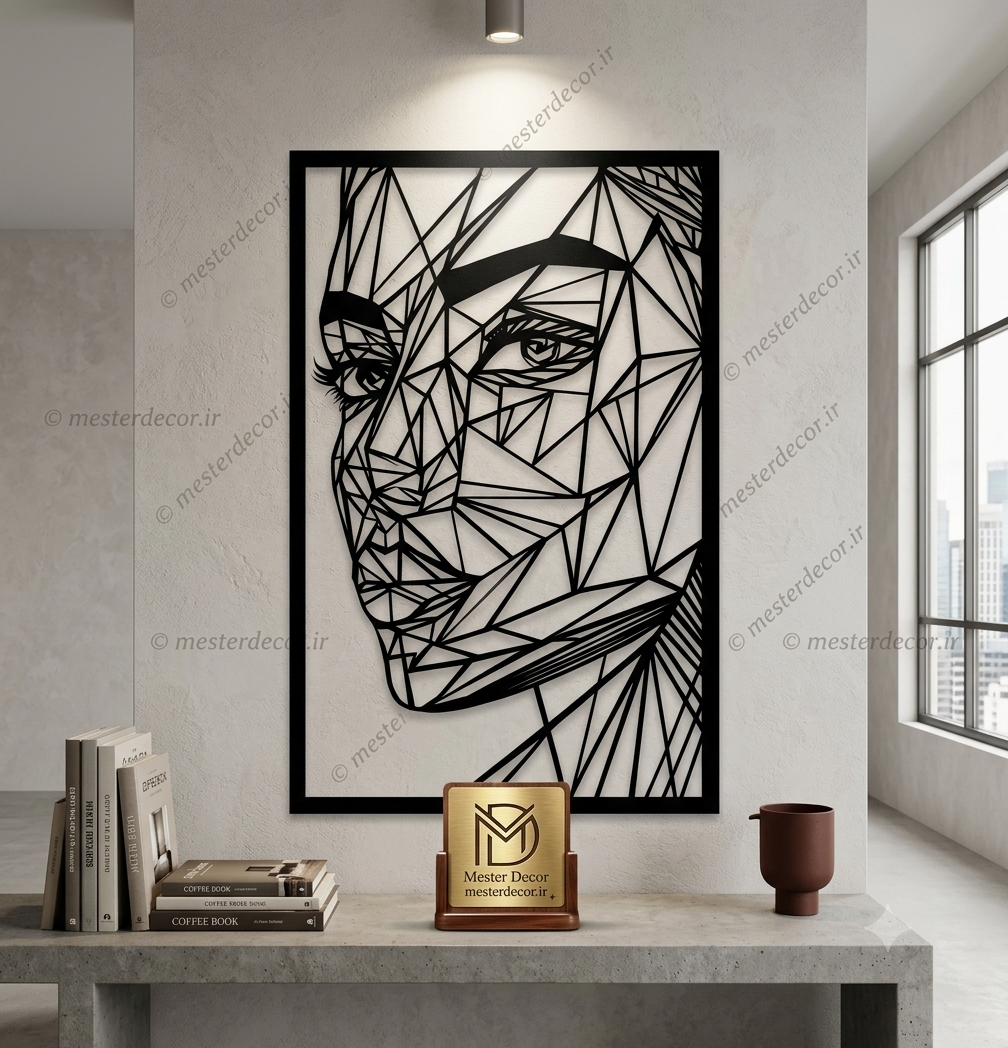 تابلوی فلزی مدرن خاص طرح چهره T449