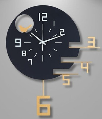 ساعت دیواری لیزری فلزی و لاکچری مدرن H288