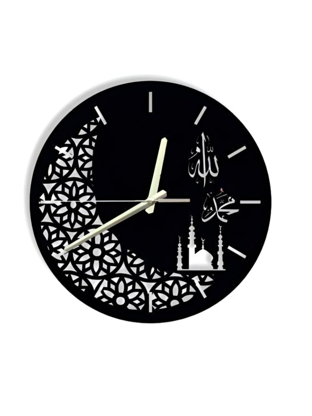 ساعت دیواری مدرن لیزری فلزی  کد H353