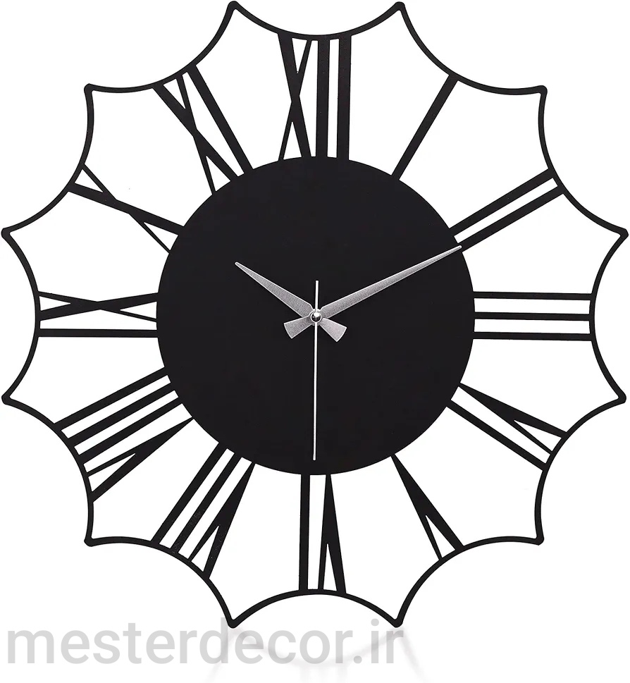 ساعت دیواری مدرن لیزری فلزی زیبا  H358