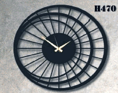 ساعت دیواری مدرن لیزری فلزی زیبا  H470