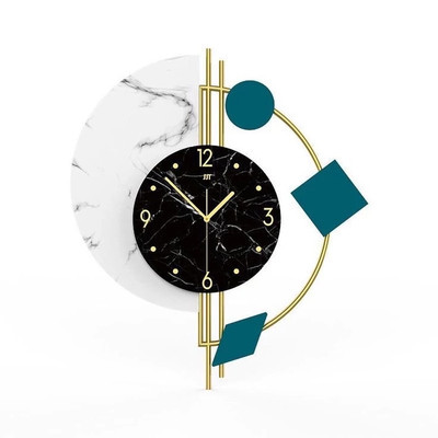 ساعت دیواری مدرن لاکچری تلفیقی چوب و فلز کد H484