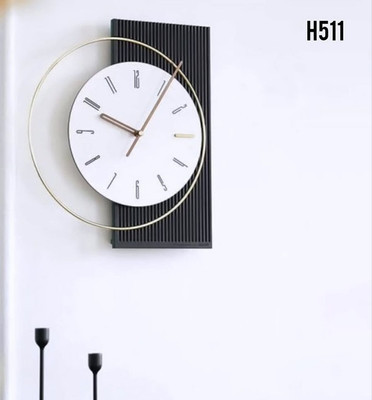 ساعت دیواری مدرن لاکچری تلفیقی چوب و فلز کد H511