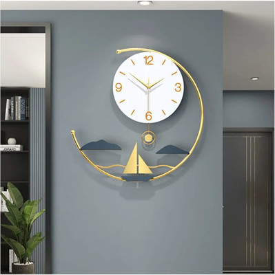 ساعت دیواری مدرن لاکچری تلفیقی چوب و فلز کد H512