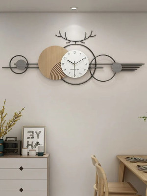 ساعت دیواری مدرن تلفیقی چوب و فلز لاکچری زیبا H530