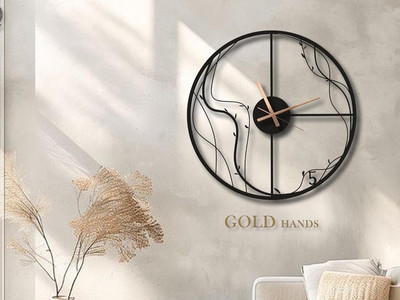 ساعت دیواری مدرن لیزری فلزی زیبا H551