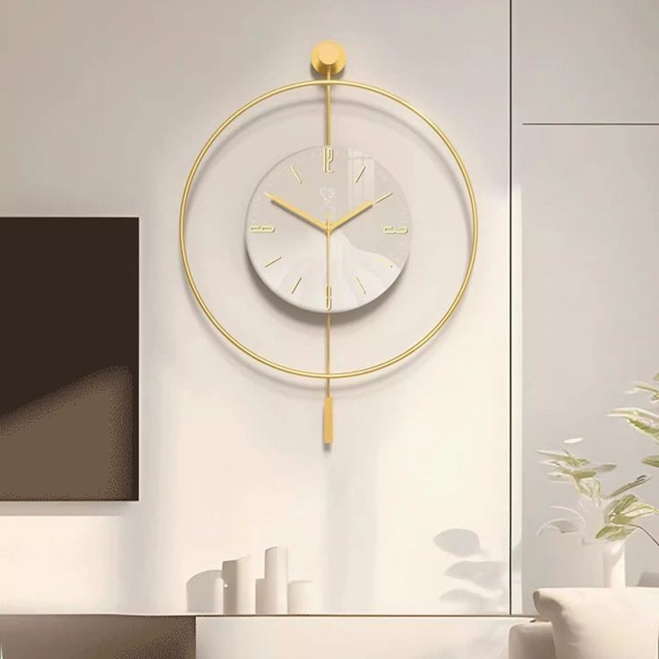 ساعت دیواری مدرن جدید تلفیق چوب و فلز H639