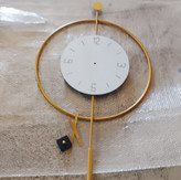 ساعت دیواری مدرن جدید تلفیق چوب و فلز H639