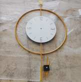 ساعت دیواری مدرن جدید تلفیق چوب و فلز H639