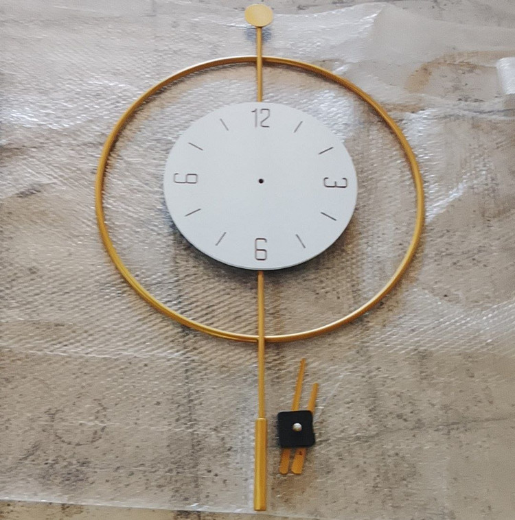 ساعت دیواری مدرن جدید تلفیق چوب و فلز H639